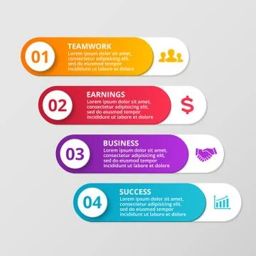 Vector lines arrows infographic. Template for diagram, graph, presentation and Stock Illustration