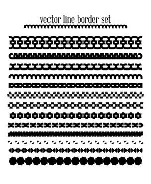 Vector lines, border divides set Stock-Illustration