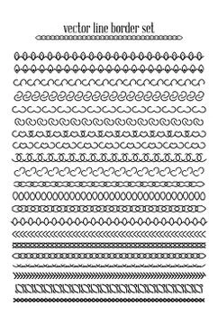 Vector lines, border divides set Stock-Illustration