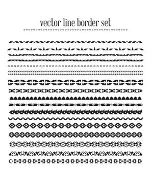 Vector lines, border divides set Stock-Illustration