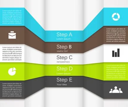 Vector lines infographic. Template for diagram, graph, presentation and chart Illustrazione stock