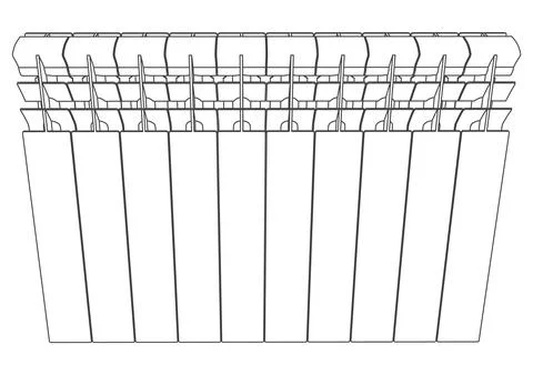 Vector link section heating radiator Stock Illustration
