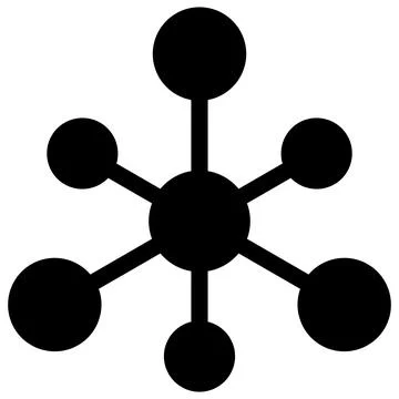 Vector Linked Hub Flat Icon Image Illustrazione stock