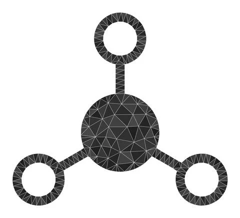 Vector Links Triangle Filled Icon Stock Illustration