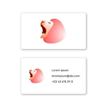 Vector lion in gradient style . Editable illustration Illustrazione stock