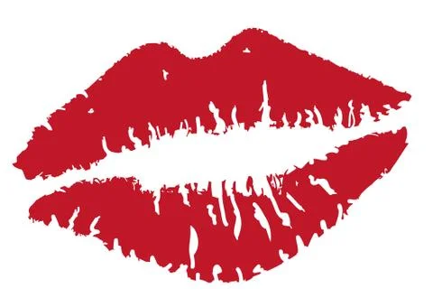 Vector lip kisses Illustrazione stock