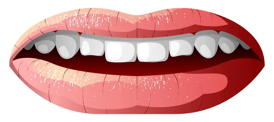 Vector lips in gradient style Stock Illustration