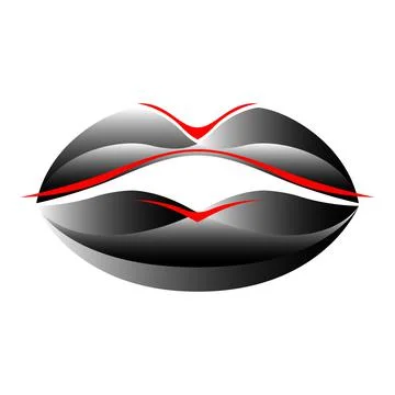 Vector lips in gradient style Stock Illustration