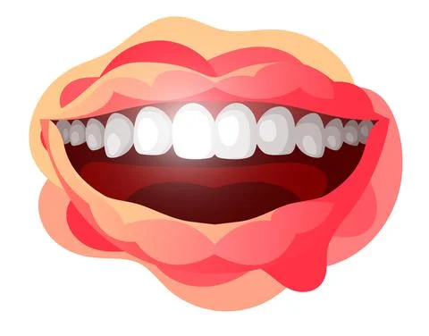 Vector lips in gradient style Stock Illustration