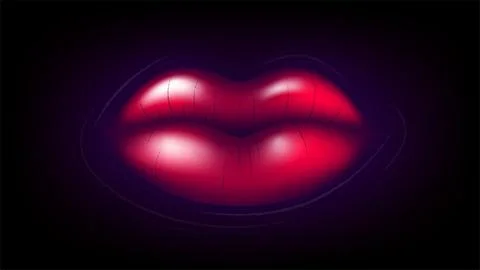 Vector lips in gradient style Stock Illustration