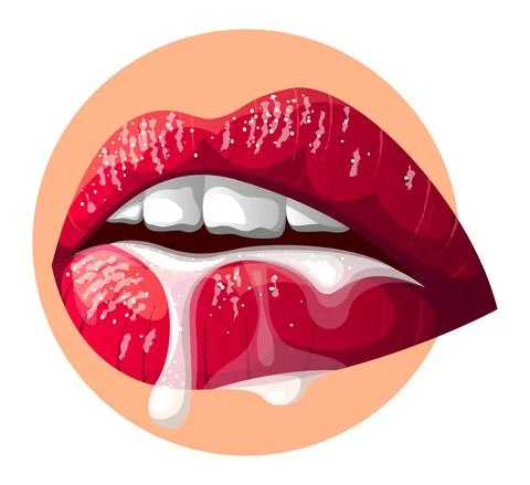 Vector lips in gradient style Stock Illustration