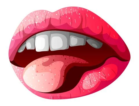 Vector lips in gradient style Illustrazione stock