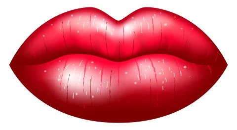 Vector lips in gradient style Stock Illustration