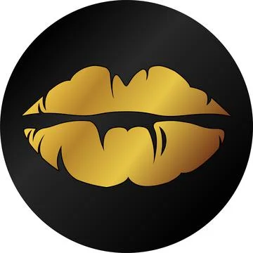 Vector lips in gradient style Stock Illustration