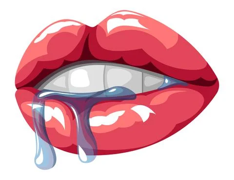 Vector lips in gradient style Stock Illustration