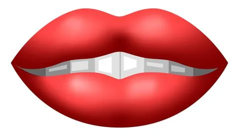 Vector lips in gradient style Stock Illustration