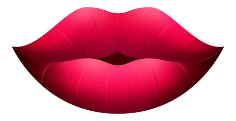 Vector lips in gradient style Illustrazione stock