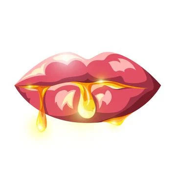Vector lips in gradient style Stock Illustration