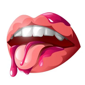Vector lips in gradient style Illustrazione stock