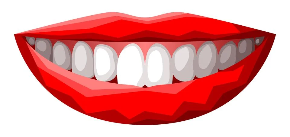 Vector lips in graphic style Stock Illustration