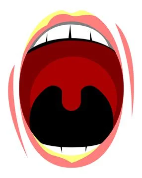 Vector lips in graphic style Stock Illustration