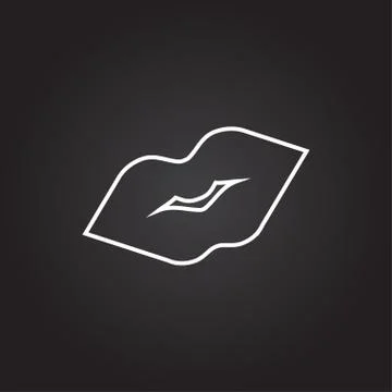 Vector lips icon Stock Illustration