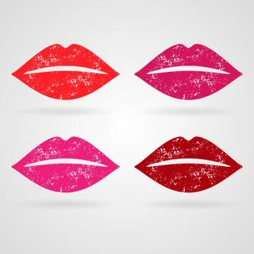 Vector lips set Stock Illustration