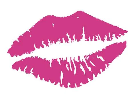 Vector lipstick kiss Stock Illustration
