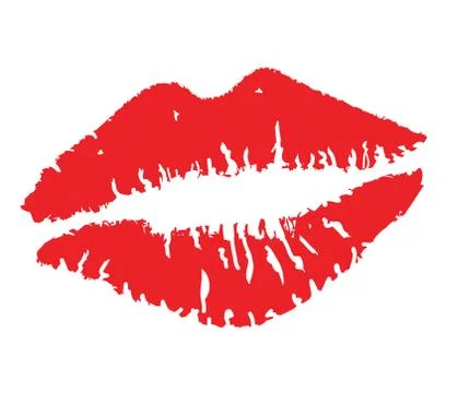 Vector lipstick kiss Stock Illustration