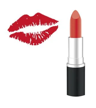 Vector lipstick kiss Stock Illustration