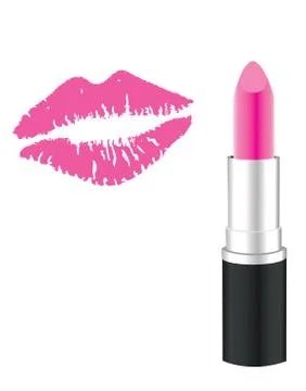 Vector Lipstick Kiss Stock Illustration