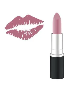Vector Lipstick Kiss Illustrazione stock