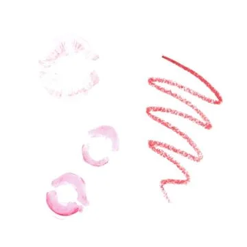 Vector lipstick or pencil texture of lip print Stock Illustration
