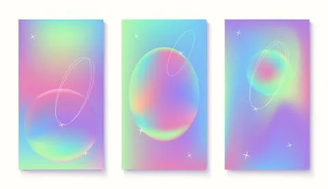 Vector liquid abstract backgrounds with shapes. Stock Illustration