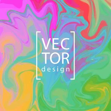 Vector liquid abstract marble painting background. Colorful fluid backdrop. Stock Illustration