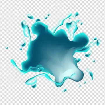 Vector liquid splash template blue Stock Illustration