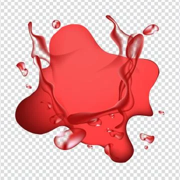Vector liquid splash template red Stock Illustration