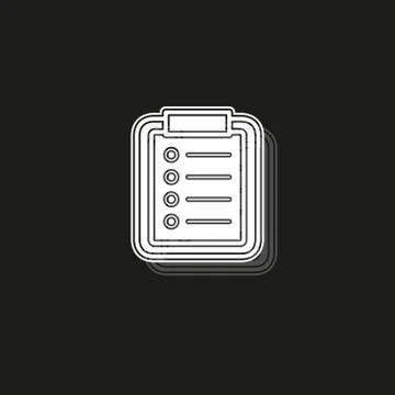 Vector list Icon, checklist Stock Illustration