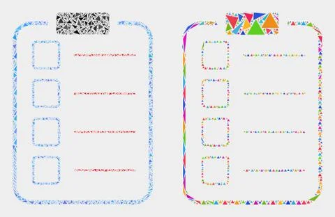 Vector List Items Pad Mosaic Icon of Triangle Items Illustrazione stock