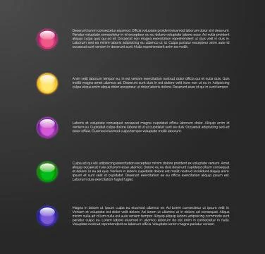 Vector list of options Stock Illustration