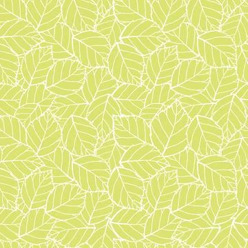 Vector lite green leaves seamless pattern background. Perfect for fabric Stock Illustration