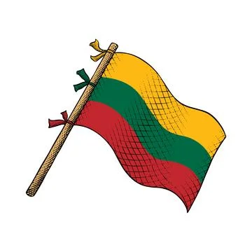 Vector of Lithuania Flag Stock Illustration