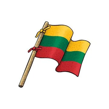 Vector of Lithuanian Flag Stock Illustration