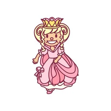 Vector little princess, queen Stock Illustration