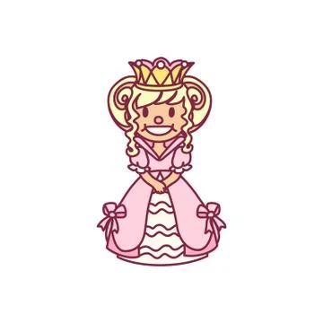 Vector little princess, queen Stock Illustration