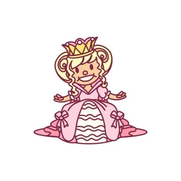 Vector little princess, queen Stock Illustration