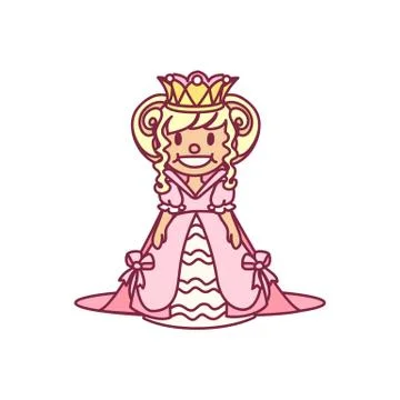 Vector little princess, queen Stock Illustration