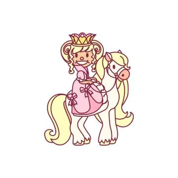 Vector little princess, queen Stock Illustration