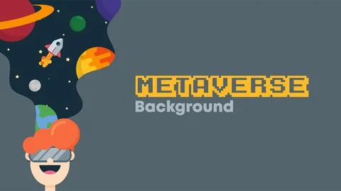 Vector of Live in Metaverse Background. Perfect for metaverse design, metaverse  Stock Illustration