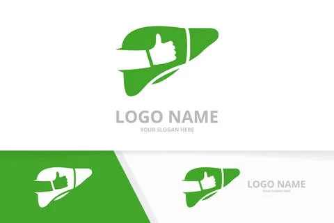 Vector liver and like logo combination. Best organ logotype design template. Stock Illustration